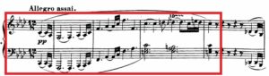 ベートーヴェン「熱情」第１楽章第１主題譜例