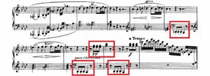ベートーヴェン「熱情」運命の動機譜例