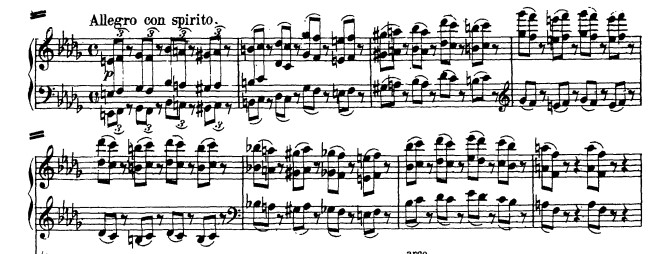 チャイコフスキーピアノ協奏曲第1番第１楽章第１主題